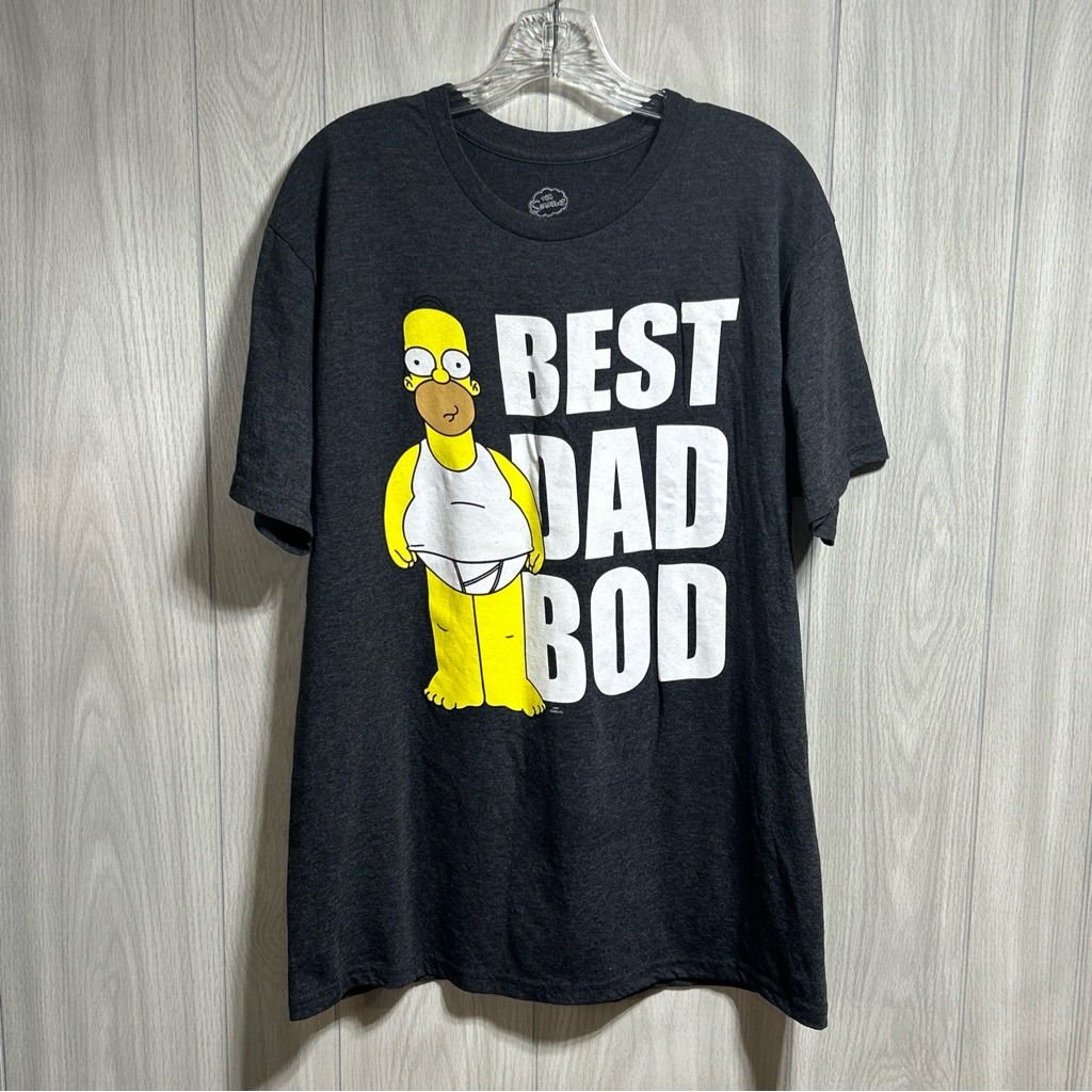 The Simpsons Homer Simpson Best Dad Bod T-Shirt Size Large